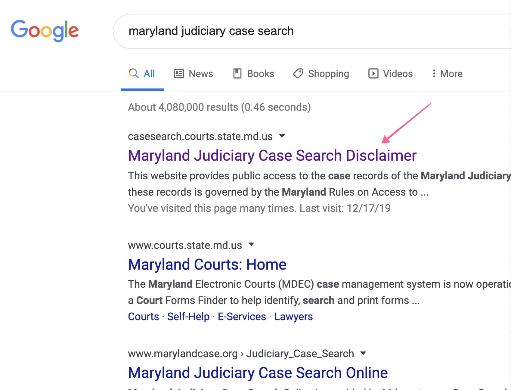 google-md-case-search