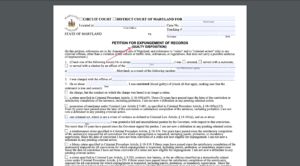 Guilty Disposition Expungement Form
